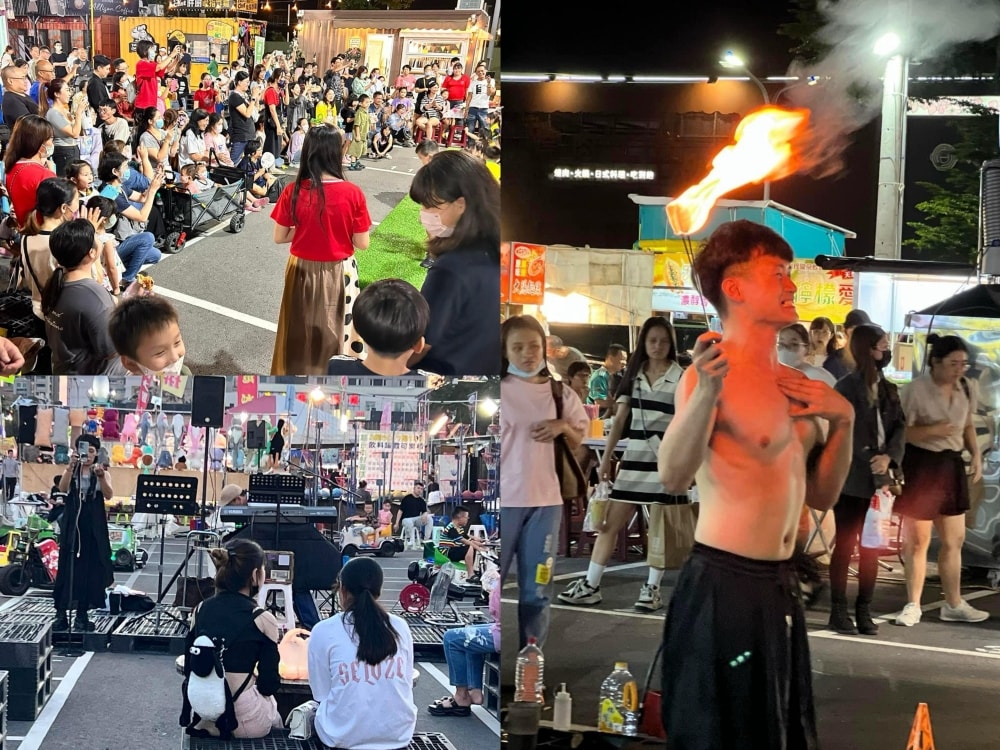 【台南大益夜市】好吃好玩好逛還能抽獎看表演！親子友善+市集儀式感滿滿的台南夜市推薦（每週四五六日營業）